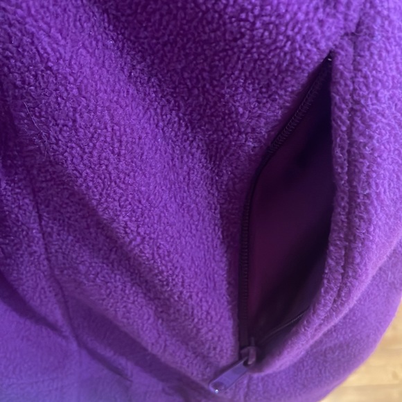 Columbia fleece zip jacket zipper pockets adjustable waist purple womens size M - Picture 2 of 12